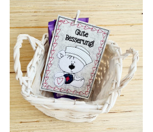 ITH Postkarte - Aua Bär Gute Besserung